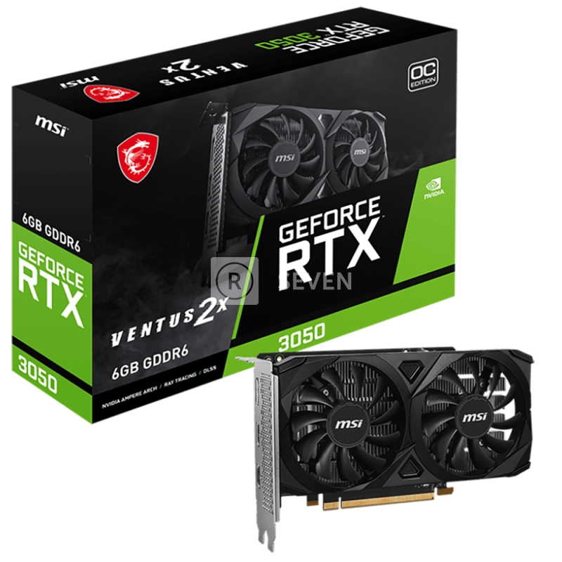 Видеокарта MSI (RTX 3050 VENTUS 2X E 6G OC) GeForce RTX 3050 6GB VENTUS 2X E OC