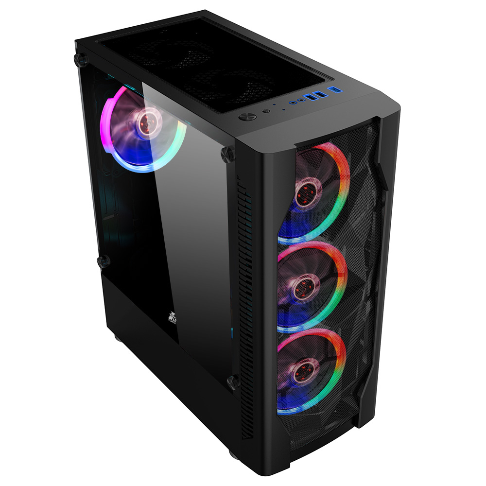 Компьютерный корпус 1STPLAYER DK D4 Black (D4-BK-4F1)