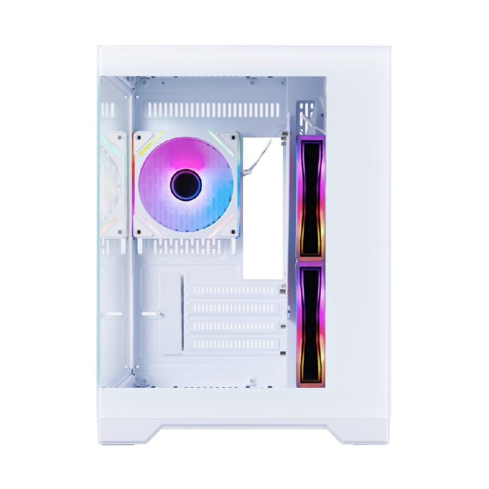 Компьютерный корпус 1STPLAYER MEGAVIEW MV5-TP ARGB White (MV5-TP-WH-2FC7R-W-1FC7-W)
