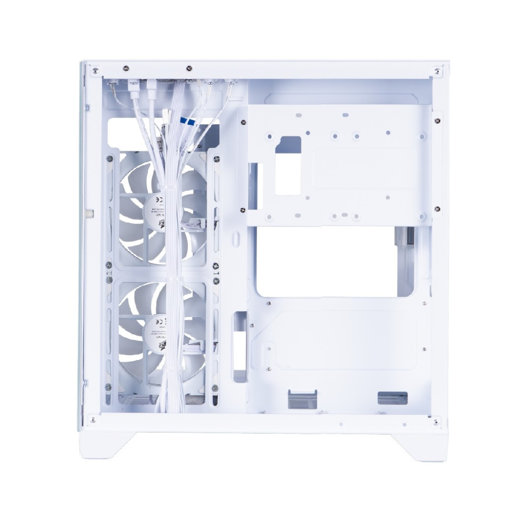 Компьютерный корпус 1STPLAYER MEGAVIEW MV5-TP ARGB White (MV5-TP-WH-2FC7R-W-1FC7-W)