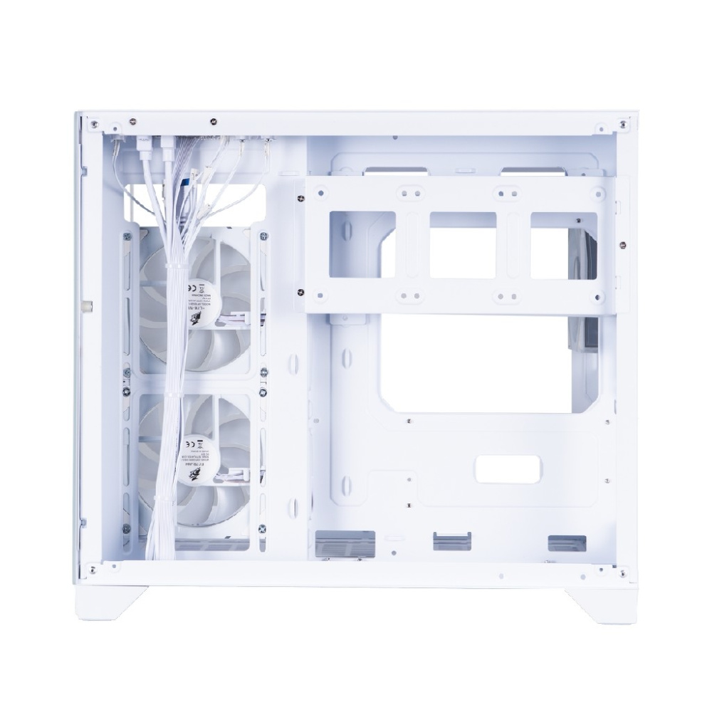 Компьютерный корпус 1STPLAYER MEGAVIEW MV6-TP ARGB White (MV6-TP-WH-2FC7R-W-1FC7-W)