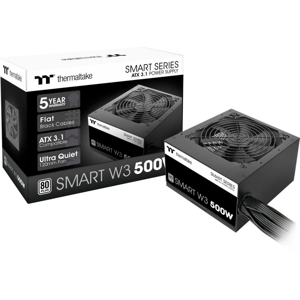 Блок питания Thermaltake 500W SMART W3 500 (PS-SPW-0500NNFAWE-1)