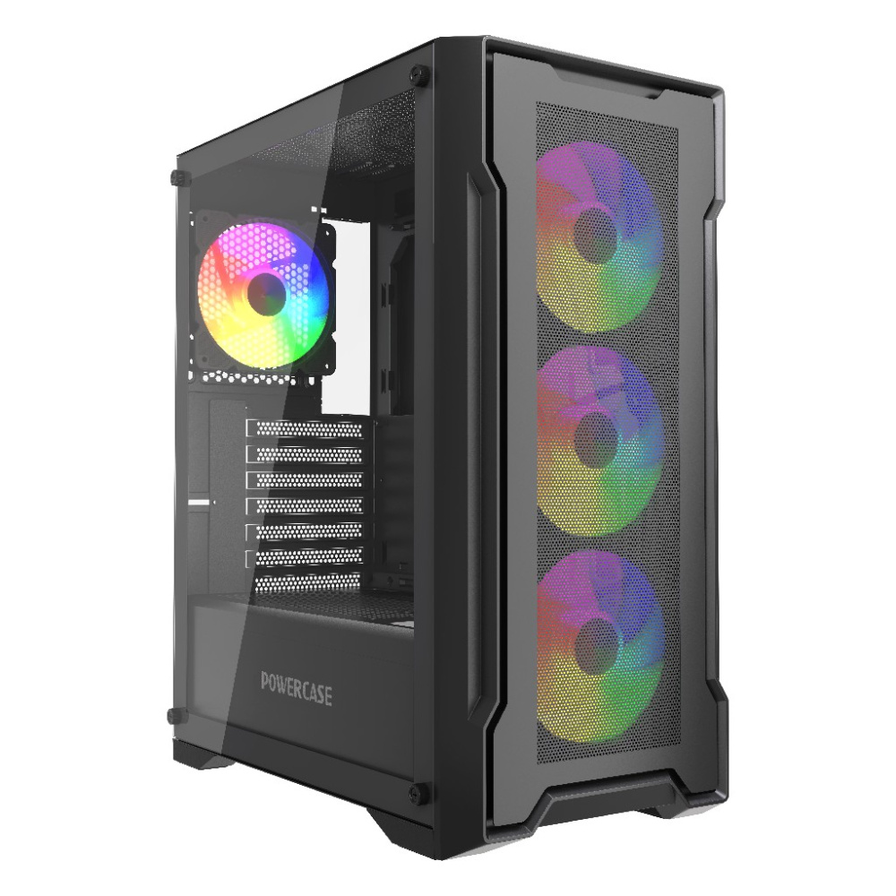 Компьютерный корпус Powercase Mistral X4B FRGB TG Black (CMXB-L4)