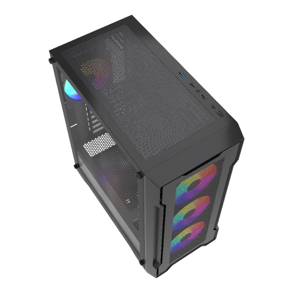 Компьютерный корпус Powercase Mistral X4B FRGB TG Black (CMXB-L4)