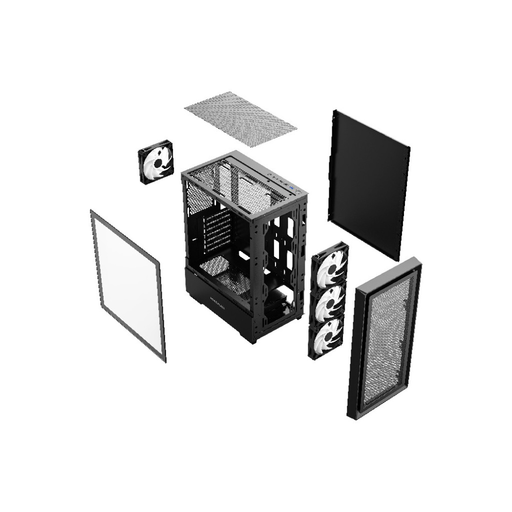 Компьютерный корпус Powercase Mistral AY4B ARGB TG Black (CMAYB-A4)