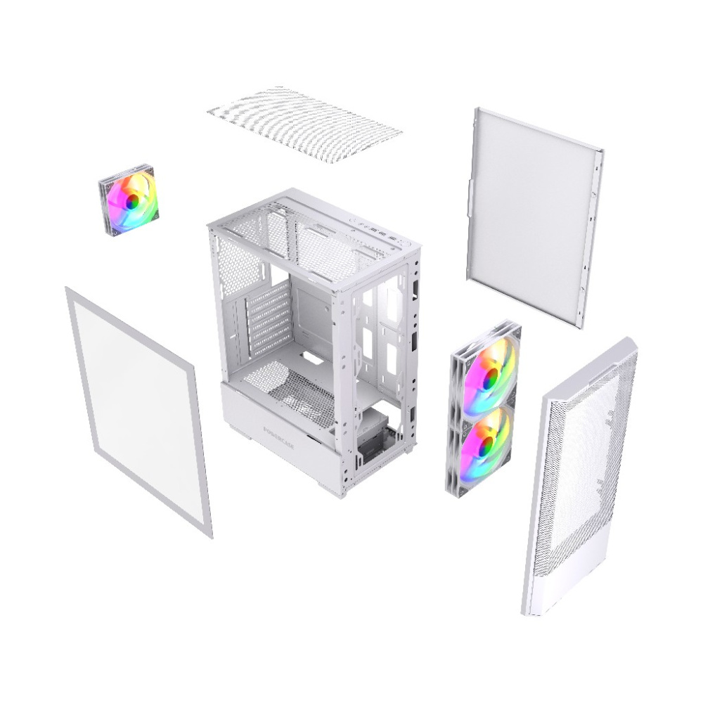 Компьютерный корпус Powercase Mistral AY3W ARGB TG White (CMAYW-A3)