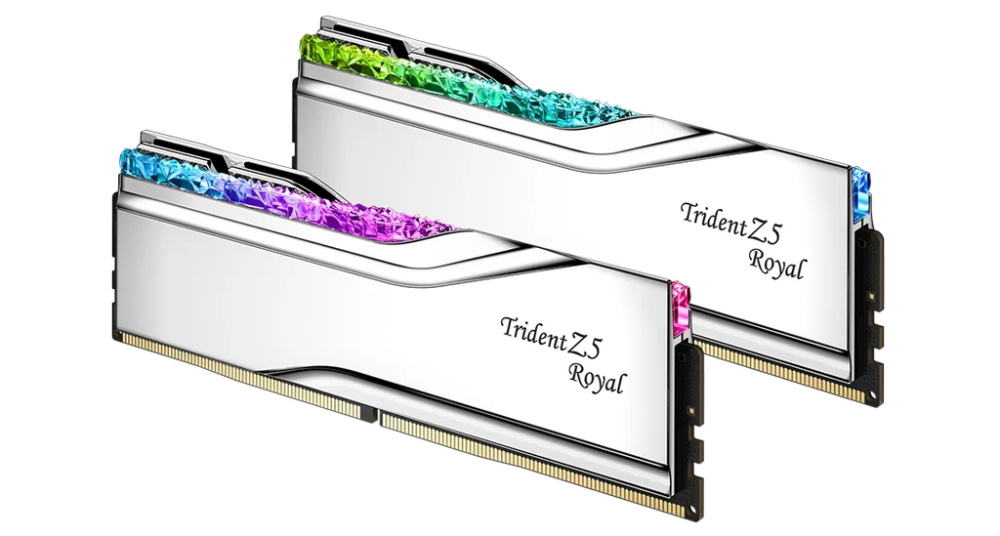 Оперативная память 32 Gb 6000 MHz G.Skill TRIDENT Z5 ROYAL RGB Silver (F5-6000J2836G16GX2-TR5S)