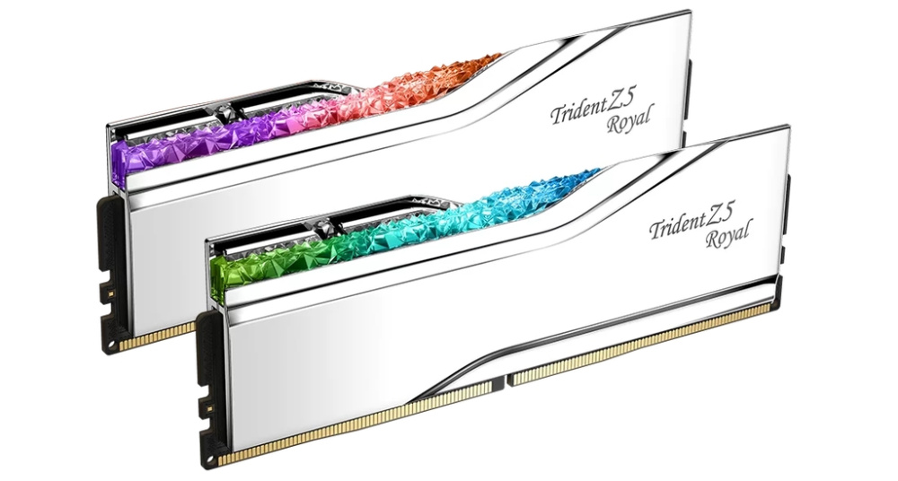 Оперативная память 32 Gb 6000 MHz G.Skill TRIDENT Z5 ROYAL RGB Silver (F5-6000J2836G16GX2-TR5S)