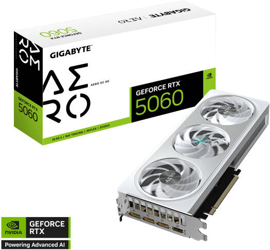 Видеокарта Gigabyte (GV-N5060AERO OC-8GD) GeForce RTX 5060 8GB AERO OC