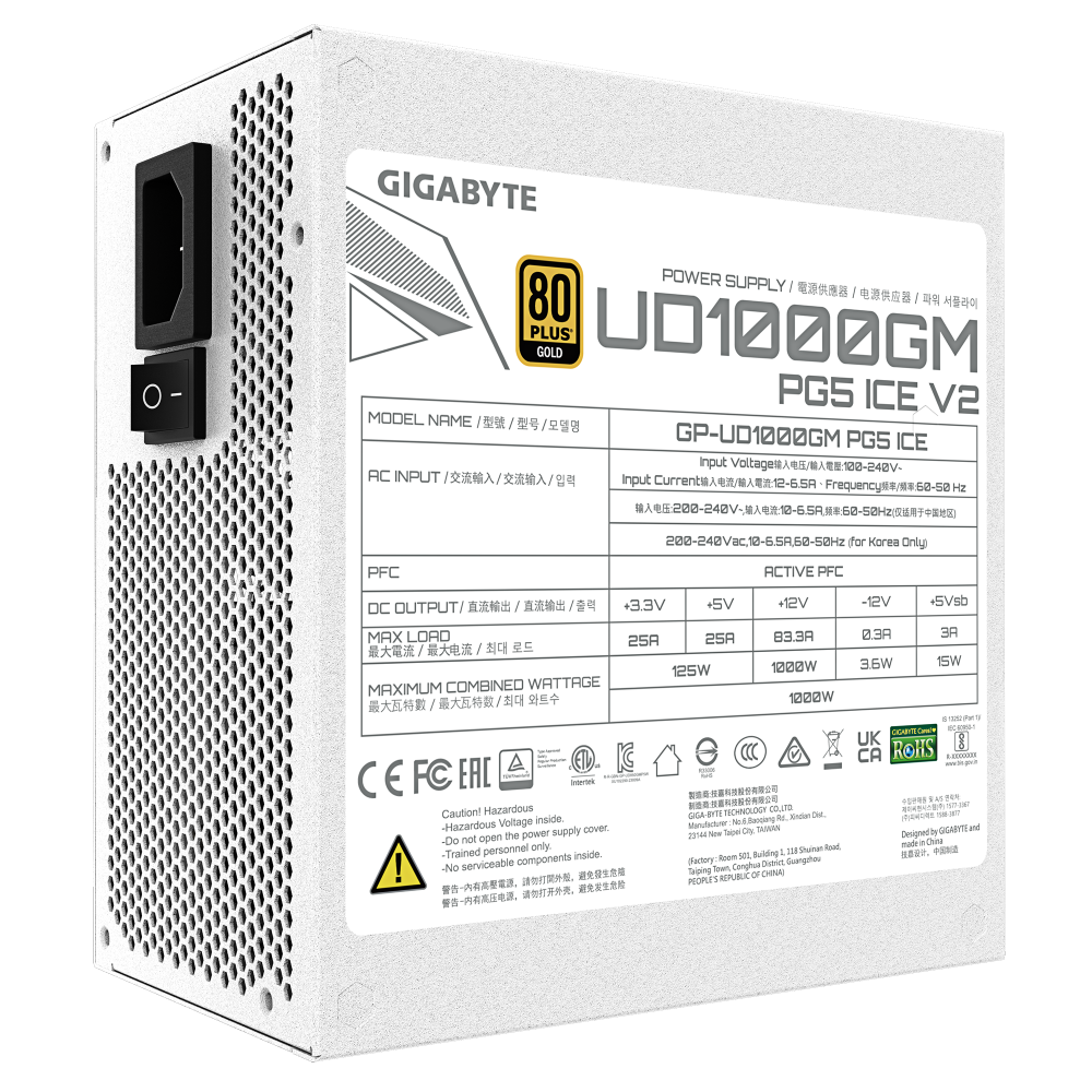 Блок питания Gigabyte 1000W (GP-UD1000GM PG5 ICE)