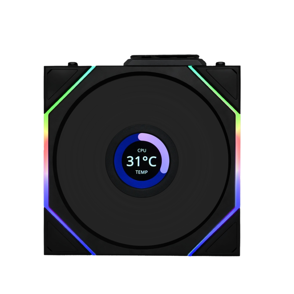 Вентилятор для корпуса Lian Li UNI FAN TL WIRELESS LCD 120 12TLLCD1W1B BLACK (G99.12TLLCD1W1B.R0)