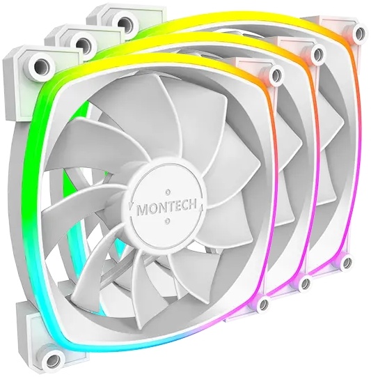 Комплект вентиляторов для корпуса Montech RX120 ARGB Reverse White (RX120W3P)