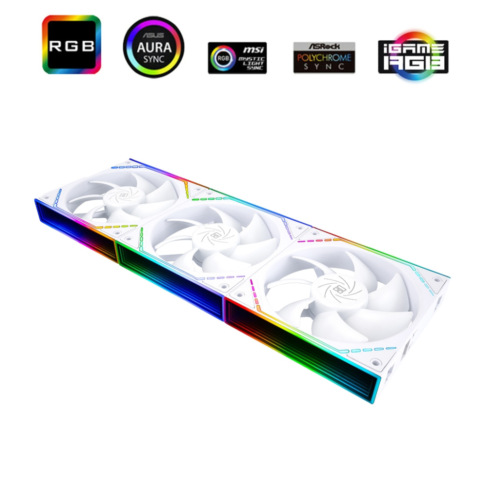 Комплект вентиляторов для корпуса Thermalright TL-M12QW X3 ARGB White (TRTLM12QWX3.3P)