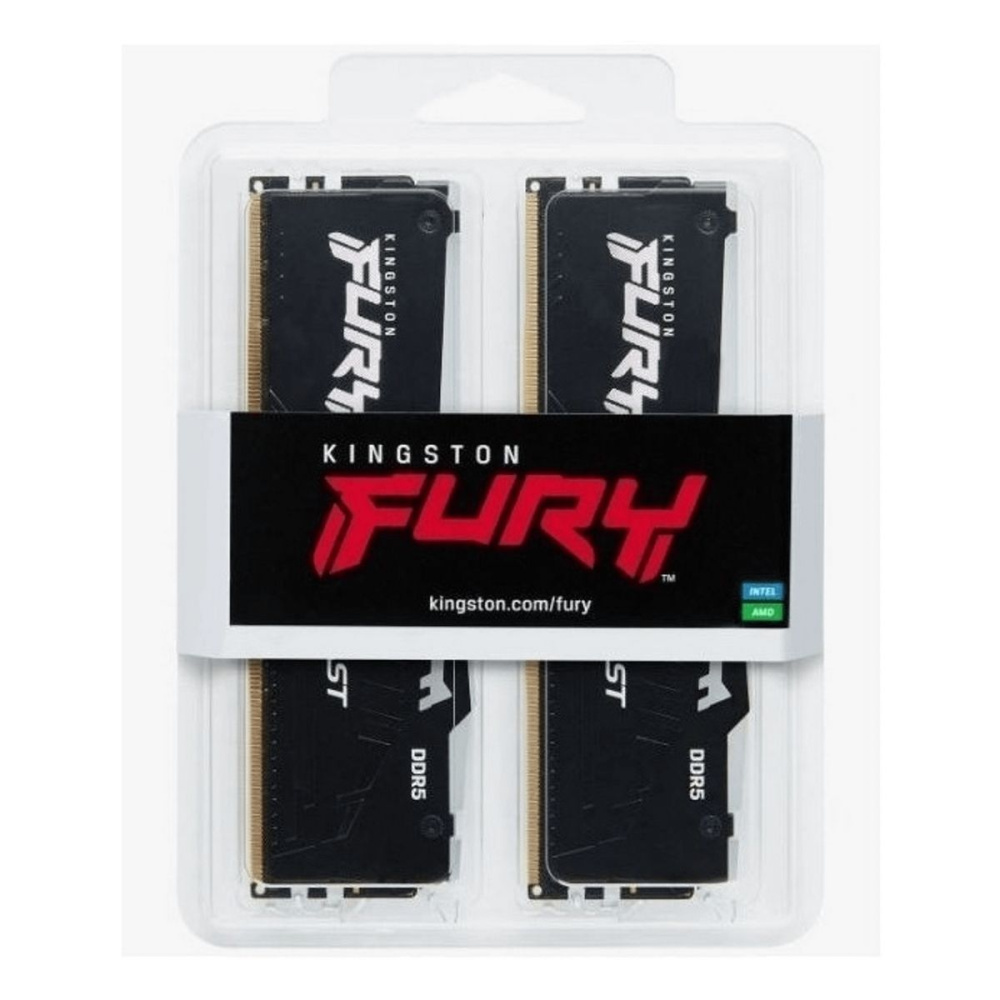 Оперативная память 32 Gb 6400 MHz Kingston FURY Beast RGB Black (KF564C32BBEAK2-32)