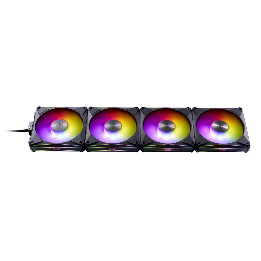 Комплект вентиляторов для корпуса ADATA XPG HURRICANE MAG 120 ARGB PWM Black (HURRICANEMAG120ARGBPWM4C-BKCWW) ( прямой и реверсный режим)