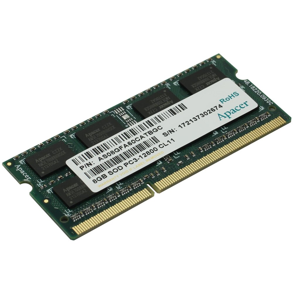Оперативная память 8 Gb 1600 MHz Apacer (DS.08G2K.KAM)