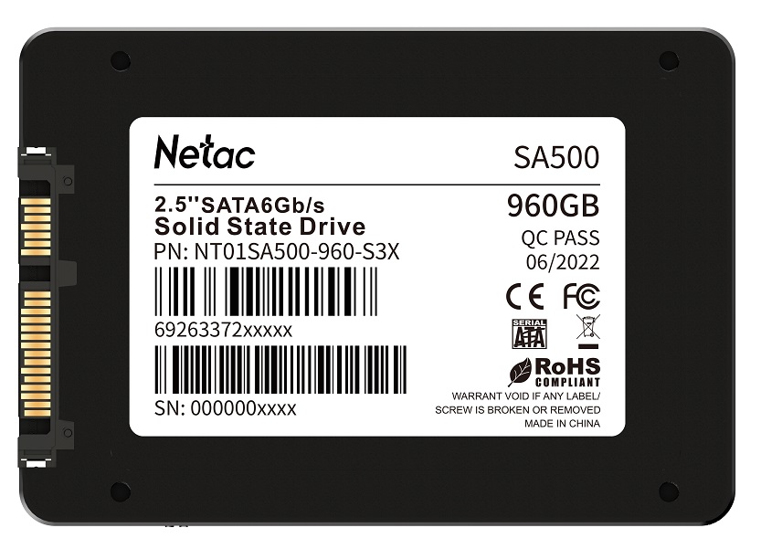 Твердотельный накопитель NETAC 960 Gb (NT01SA500-960-S3X)