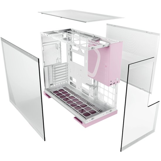 Компьютерный корпус Geometric Future Model 5 White/Pink with fans (1AM5WKPK01100)