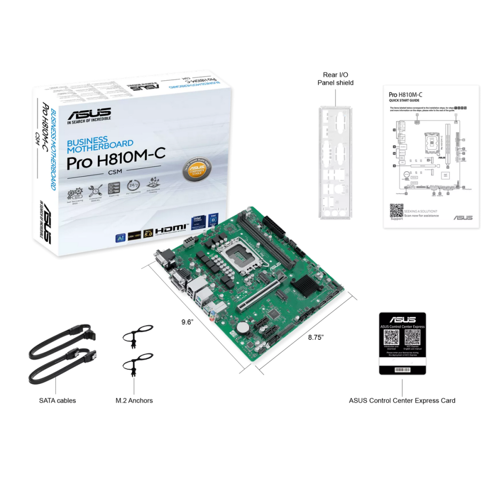 Материнская плата ASUS PRO H810M-C-CSM (90MB1KHP-M0EAYC)