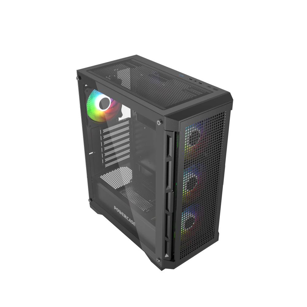 Компьютерный корпус Powercase ULTIMATE TG ARGB Black (CUB-A4)