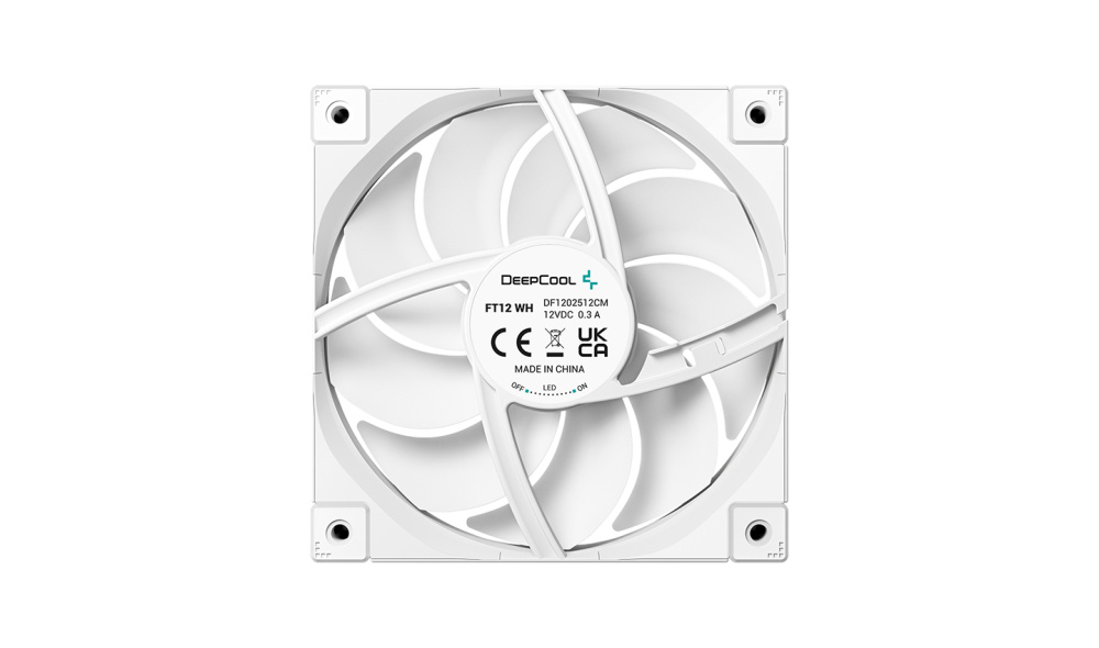 Вентилятор для корпуса Deepcool FT12 WH LED White