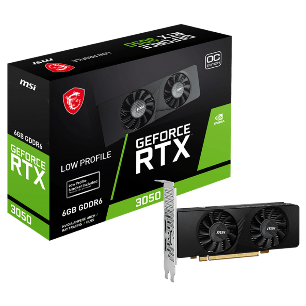 Видеокарта MSI (RTX 3050 LP E 6G OC) GeForce RTX 3050 6G LP E OC