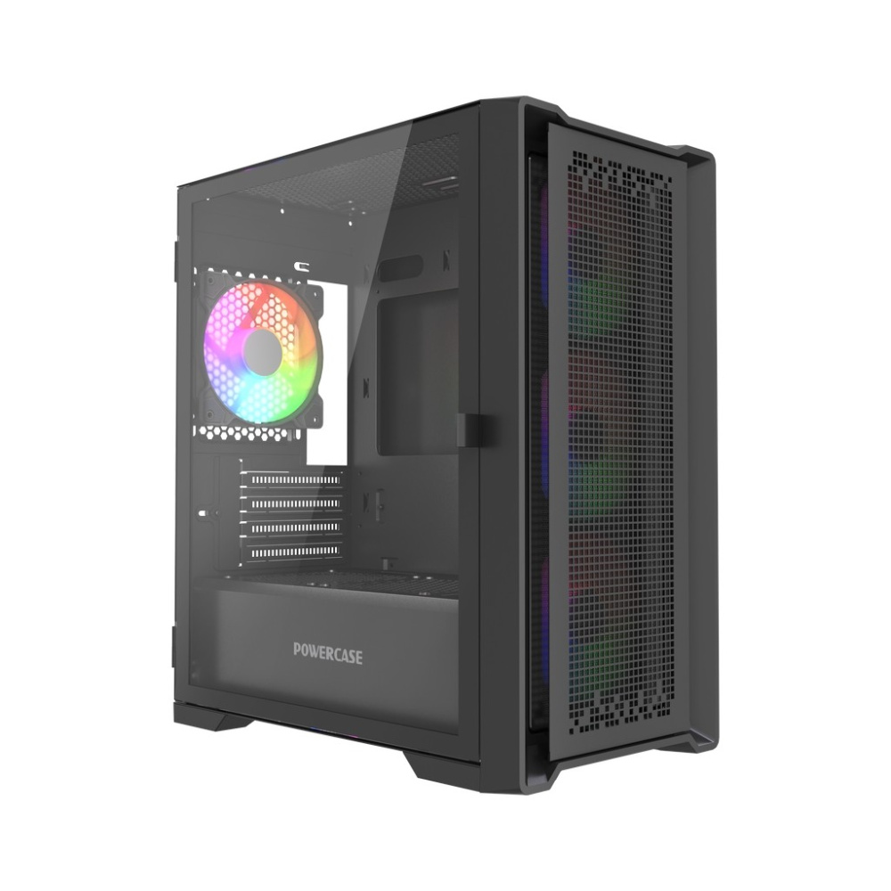 Компьютерный корпус Powercase ByteFlow Micro LE ARGB Black (CAMBFB-A4-LE)