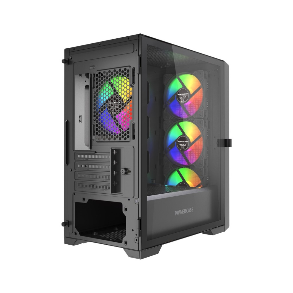 Компьютерный корпус Powercase ByteFlow Micro LE ARGB Black (CAMBFB-A4-LE)