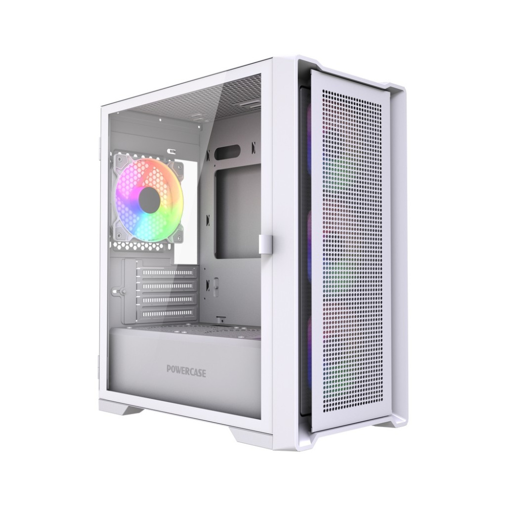 Компьютерный корпус Powercase ALISIO Micro X4W V2 LE ARGB White (CAMCXW-A4-LE)