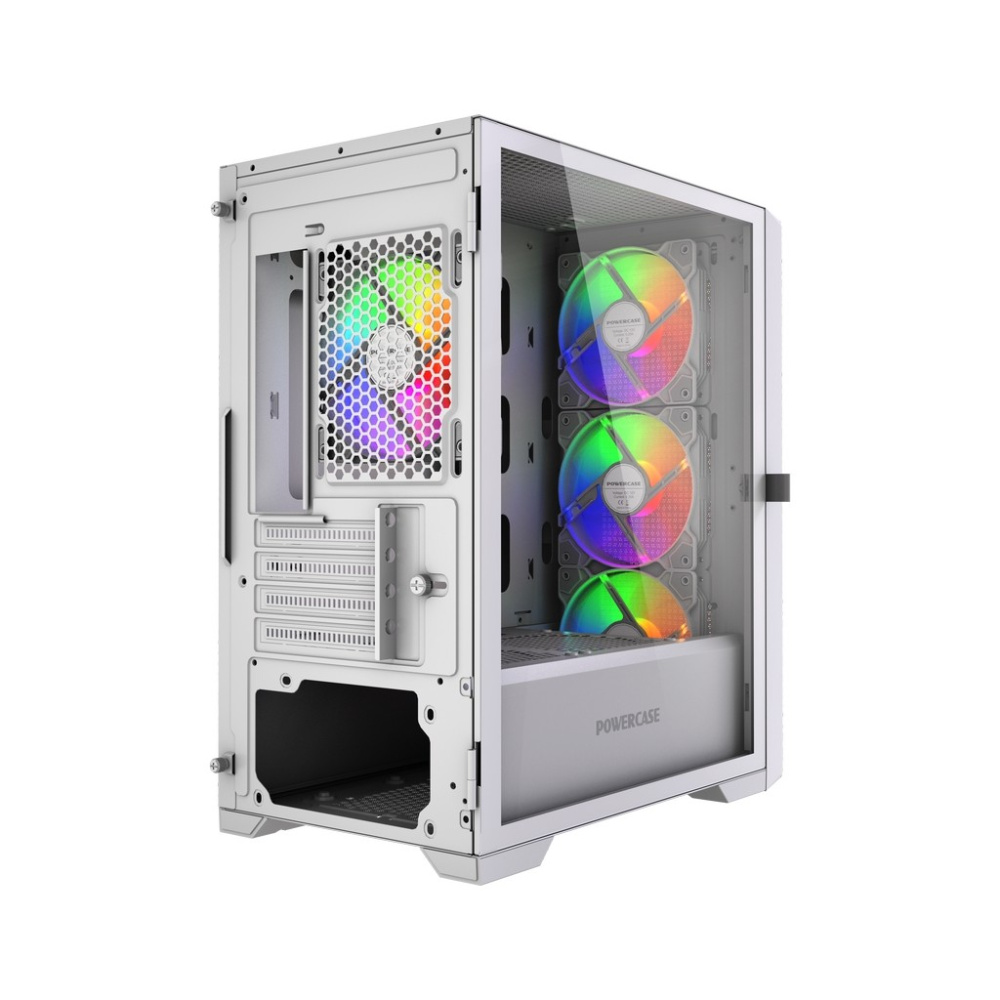 Компьютерный корпус Powercase ALISIO Micro X4W V2 LE ARGB White (CAMCXW-A4-LE)