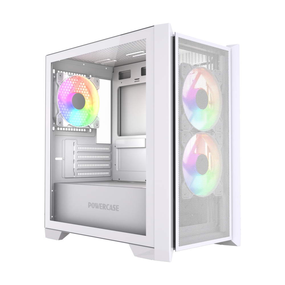 Компьютерный корпус Powercase ALISIO Micro Z3W ARGB V2 ARGB White (CAMZW-A3-V2)