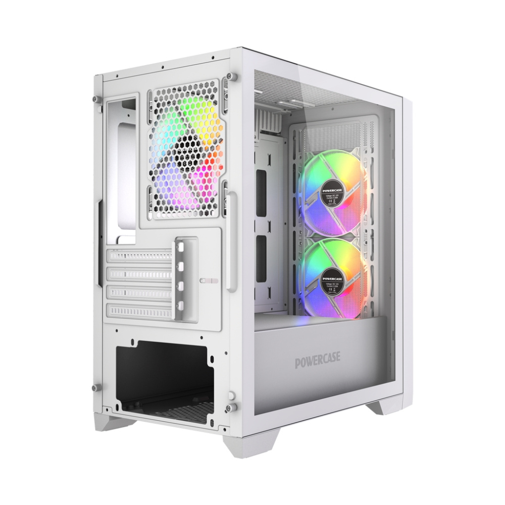 Компьютерный корпус Powercase ALISIO Micro Z3W ARGB V2 ARGB White (CAMZW-A3-V2)