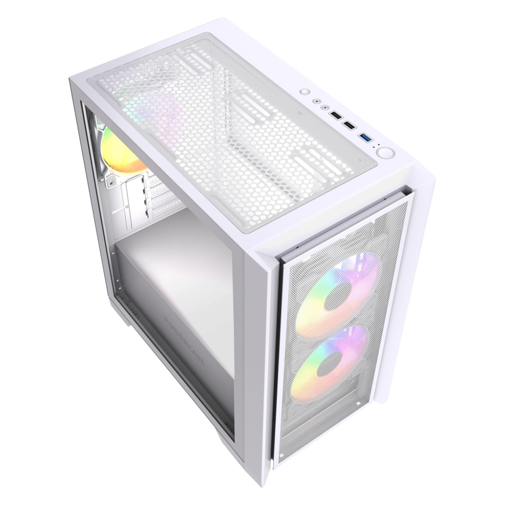 Компьютерный корпус Powercase ALISIO Micro Z3W ARGB V2 ARGB White (CAMZW-A3-V2)