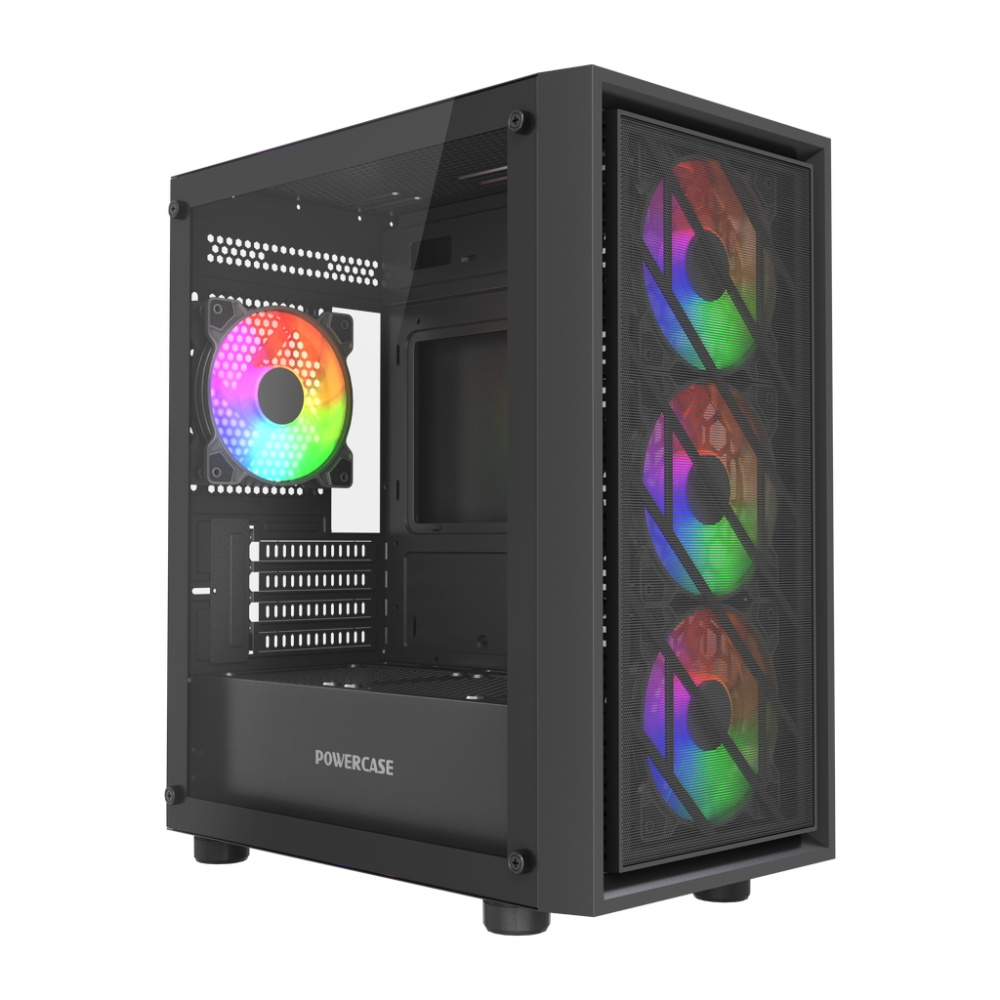 Компьютерный корпус Powercase Mistral Micro EM16 FRGB Black (CMMEM16B-L4)