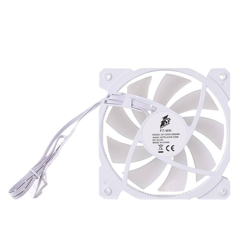 Вентилятор для корпуса 1STPLAYER F7 ARGB White (F7-WH)