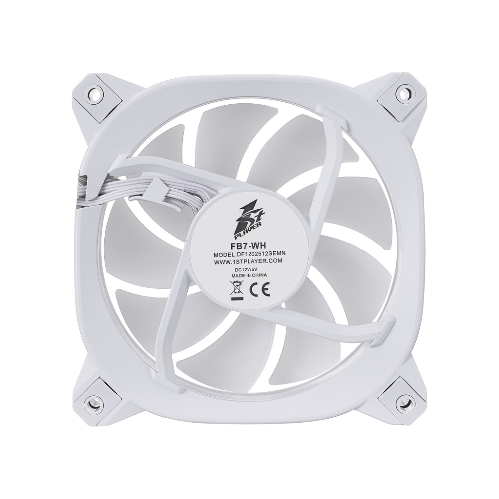 Вентилятор для корпуса 1STPLAYER FB7 ARGB White (FB7-WH)