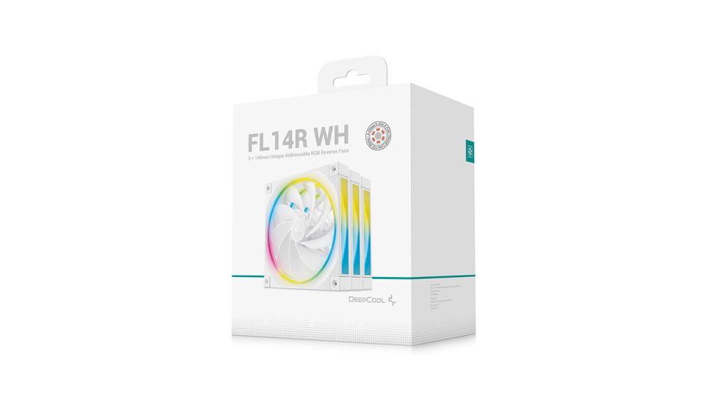Комплект вентиляторов для корпуса Deepcool FL14R Reverse ARGB White (FL14R WH-3 IN 1)