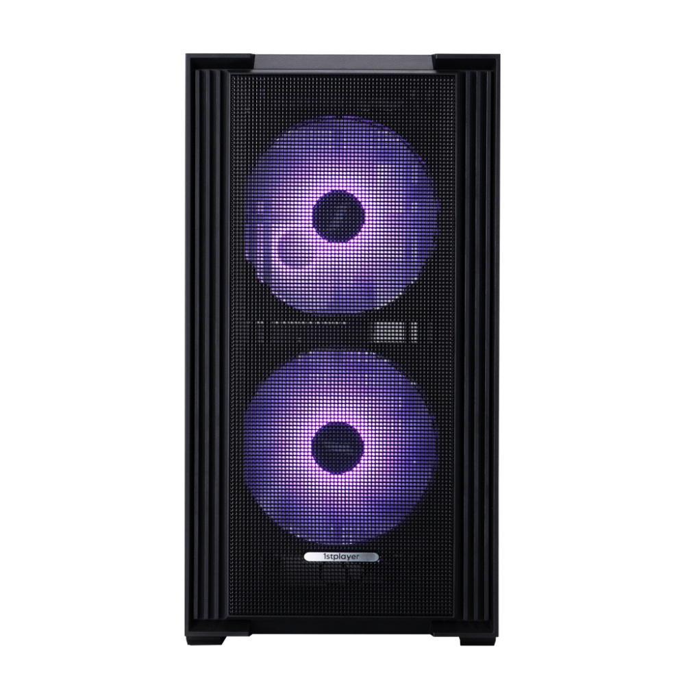 Компьютерный корпус 1STPLAYER AU6 ARGB Black (AU6-BK-2FA7-14-2FA7R-1FA7)