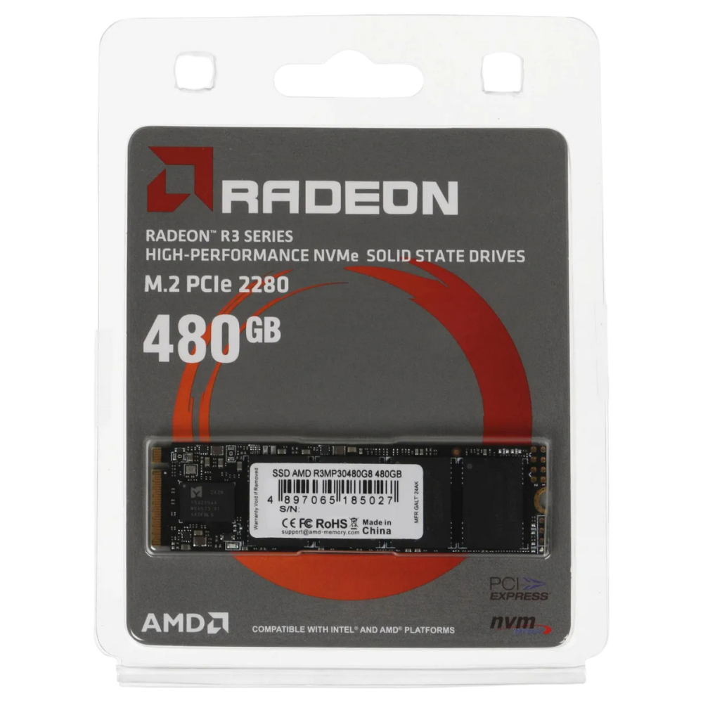 Твердотельный накопитель AMD 480 Gb Radeon R3 Series (R3MP30480G8)