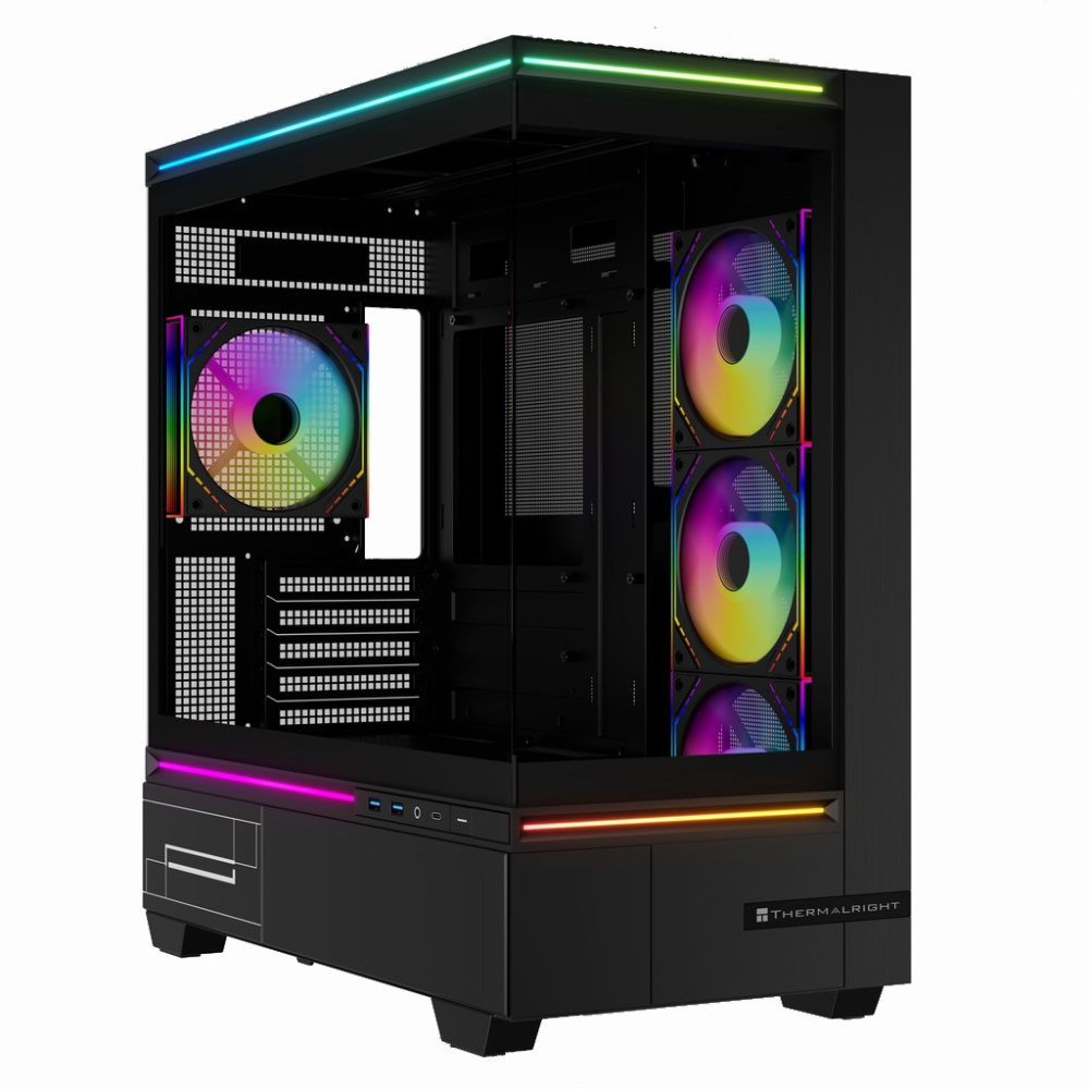 Компьютерный корпус Thermalright M10 FAN4-M TG ARGB Black (TRTLM10BF4M)