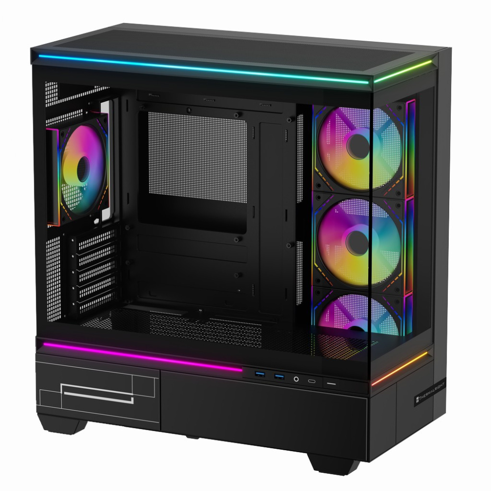 Компьютерный корпус Thermalright M10 FAN4-M TG ARGB Black (TRTLM10BF4M)