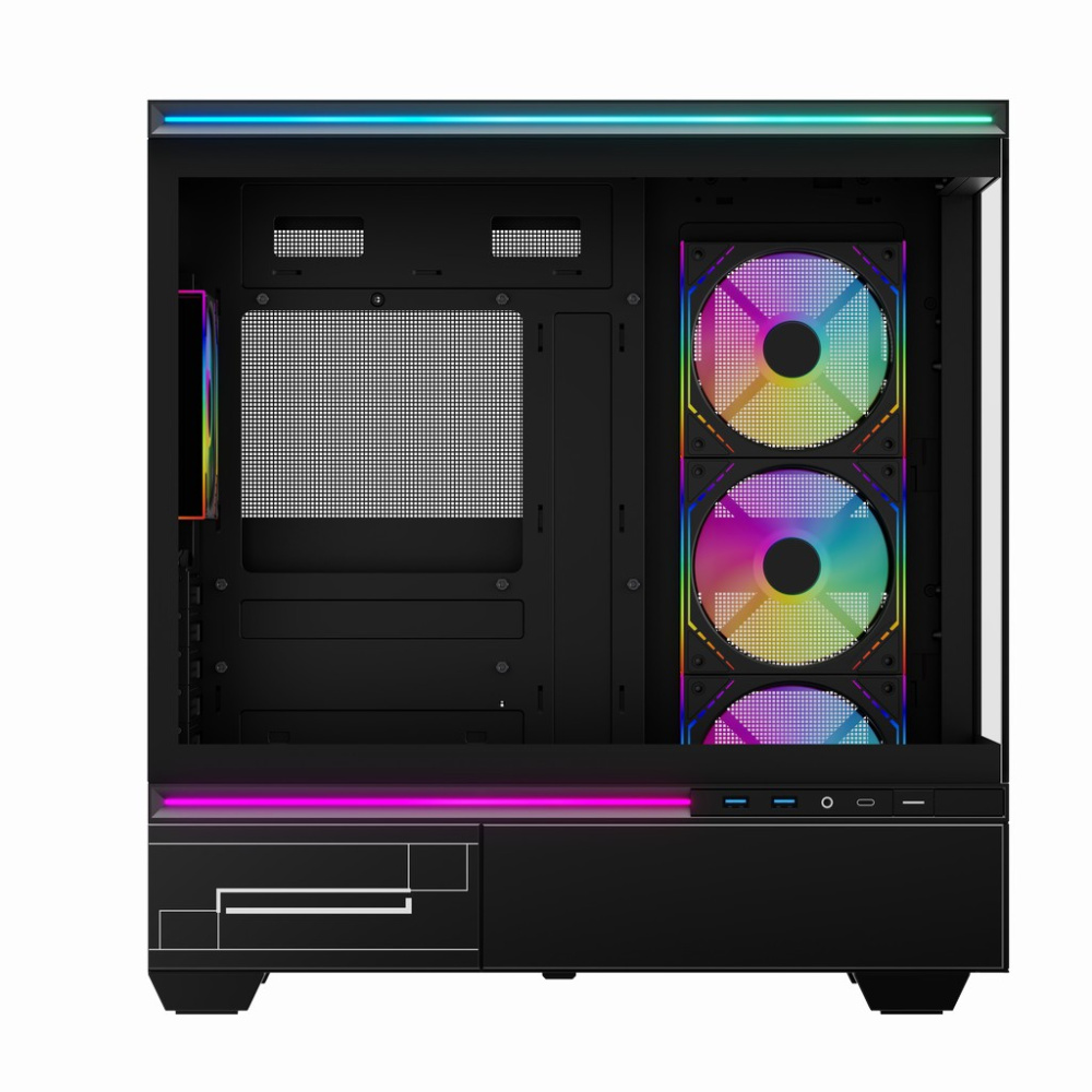 Компьютерный корпус Thermalright M10 FAN4-M TG ARGB Black (TRTLM10BF4M)