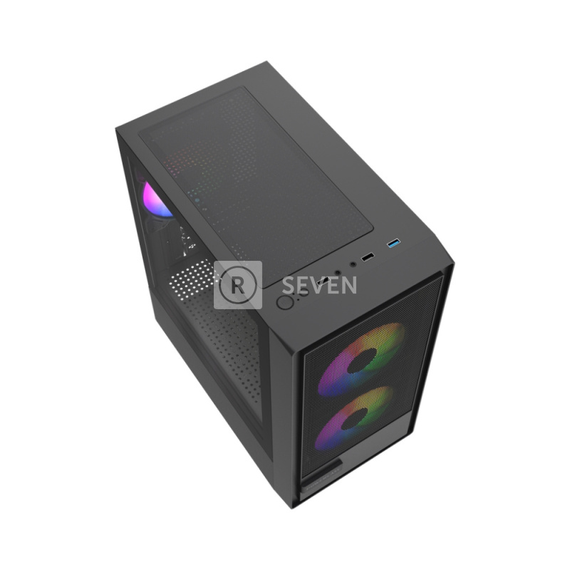 Компьютерный корпус Powercase Mistral SM02 TG ARGB Black (CMMSM02B-A3)