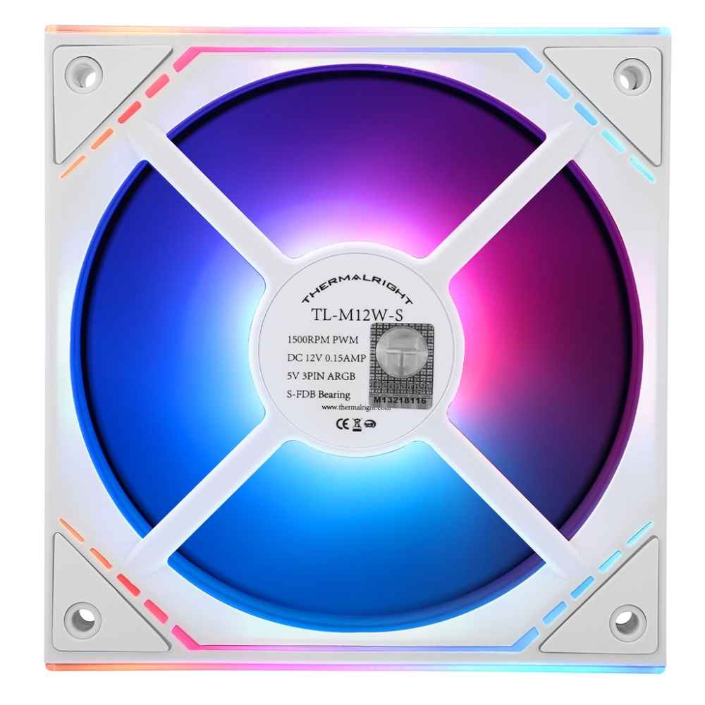 Комплект вентиляторов для корпуса Thermalright TL-M12W-S X3 ARGB White (TRTLM12WS.3P)