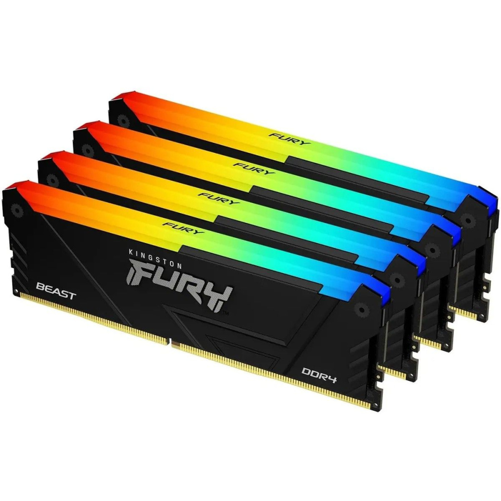 Оперативная память 64 Gb 3200 MHz Kingston FURY Beast Black (KF432C16BB2AK4/64)