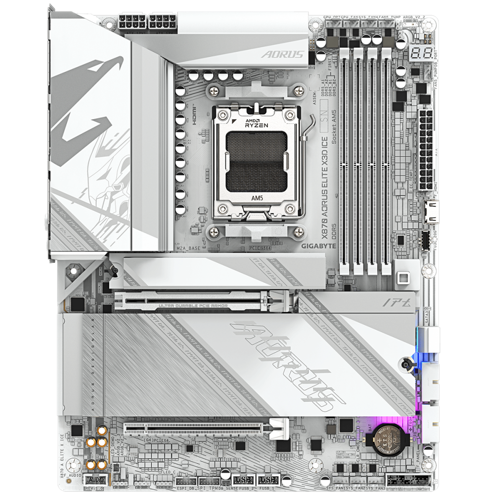 Материнская плата Gigabyte X870 AORUS ELITE X ICE