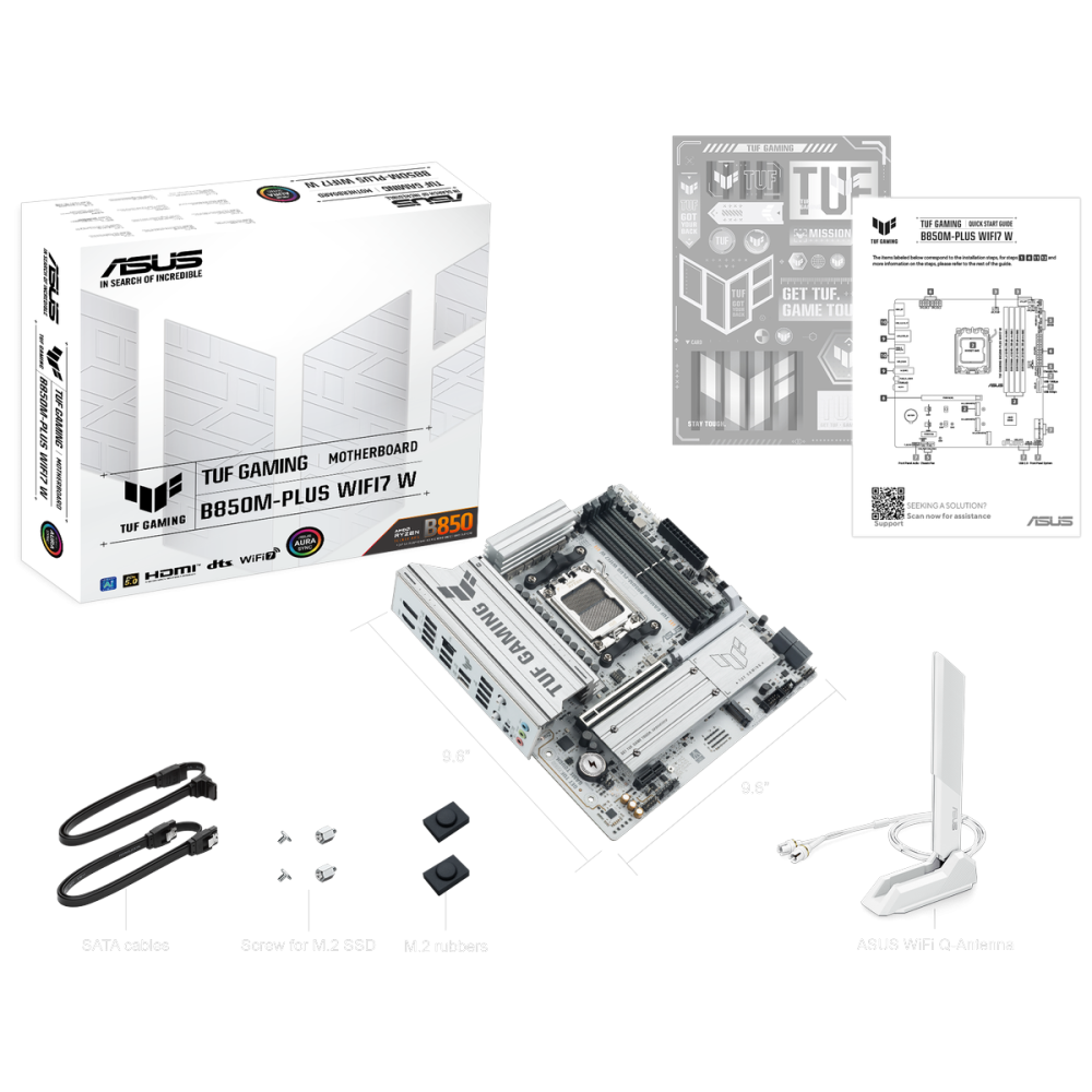 Материнская плата ASUS TUF GAMING B850M-PLUS WIFI7 White (90MB1MD0-M0EAY0)