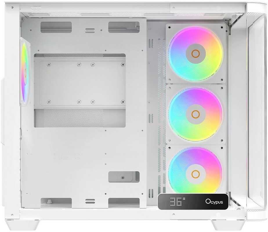 Компьютерный корпус Ocypus Iota C70 WH Curve Glass ARGB Digital TG White (Iota-C70-WHD400CD-GL)