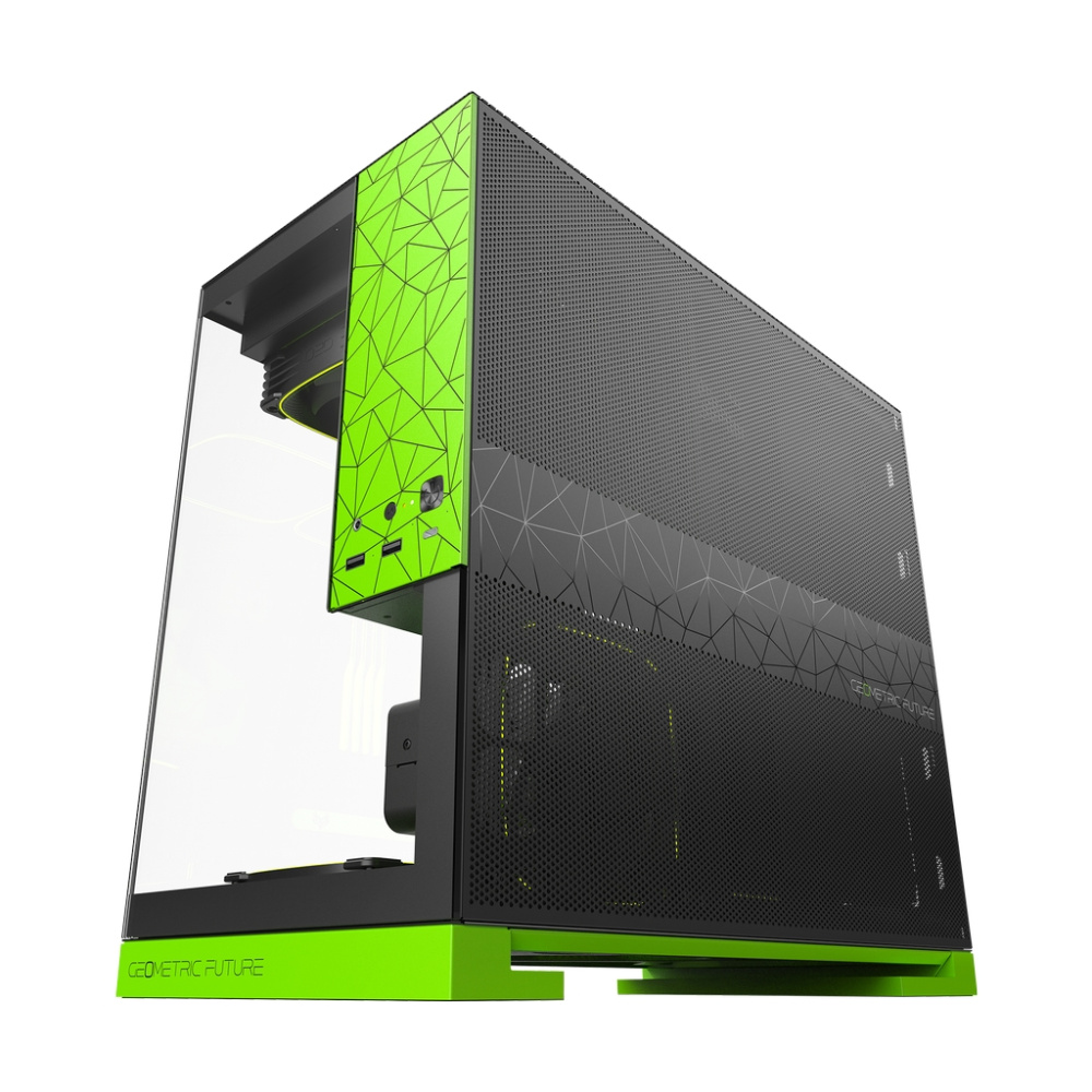 Компьютерный корпус Geometric Future Model 3 TG Green (1AM3NZGB00100)