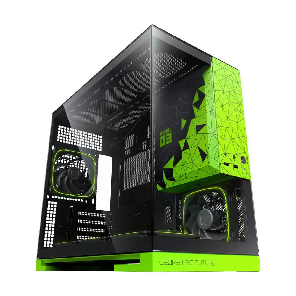 Компьютерный корпус Geometric Future Model 3 TG Green with ARGB fans (1AM3NZGB00110)